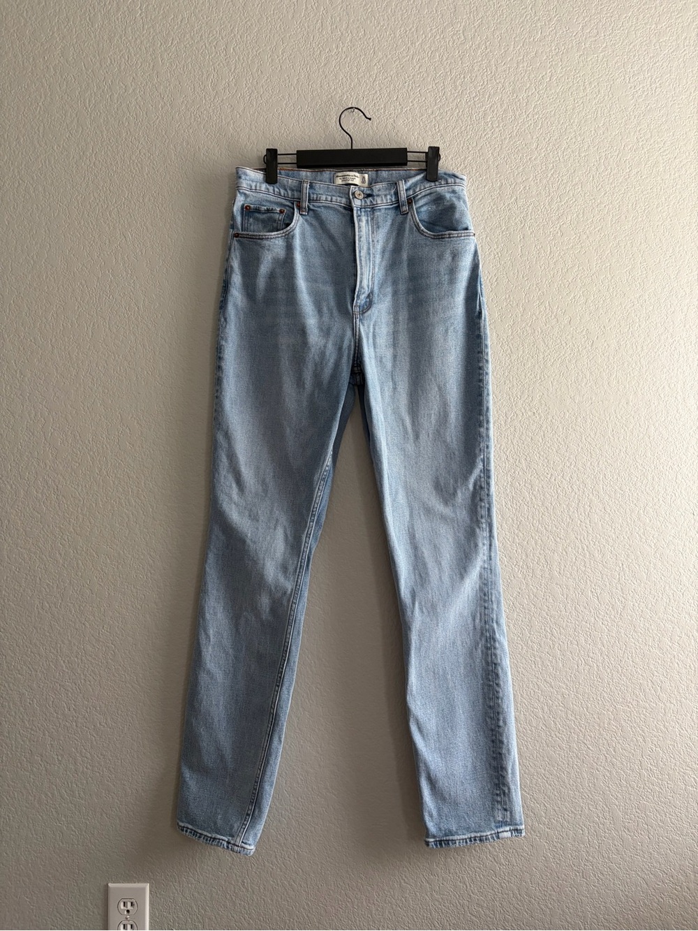 Abercrombie & Fitch Light Wash Straight-Leg Jeans